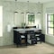 James Martin Vanities 60'' Double Vanity, Black Onyx w/ 3 CM Victorian Silver Quartz Top 424-V60D-BKO-3VSL - alternate 6